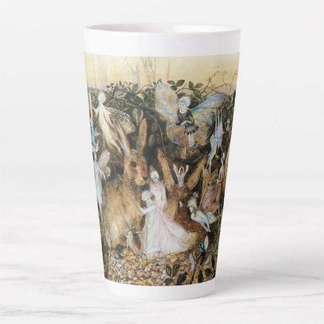 Fairy Twilight by John Anster Fitzgerald Latte Mug (Front)