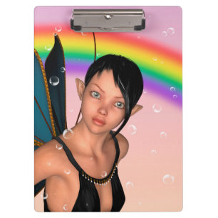 Fairy under Rainbow Clipboard