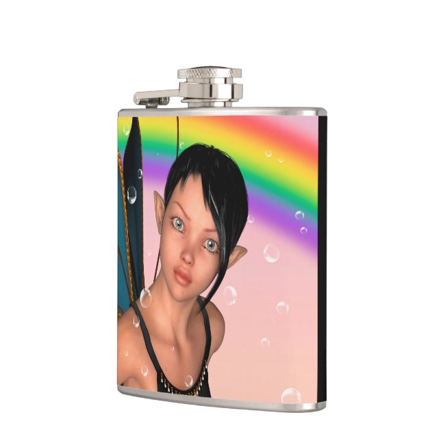 Fairy under Rainbow Hip Flask (Left)