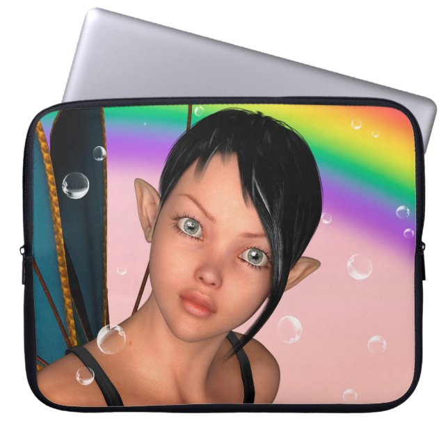 Fairy under Rainbow Laptop Sleeve (Front)