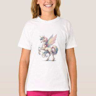 Fairy Unicorn Pastel Purple Pink Blue Glitter T-Shirt