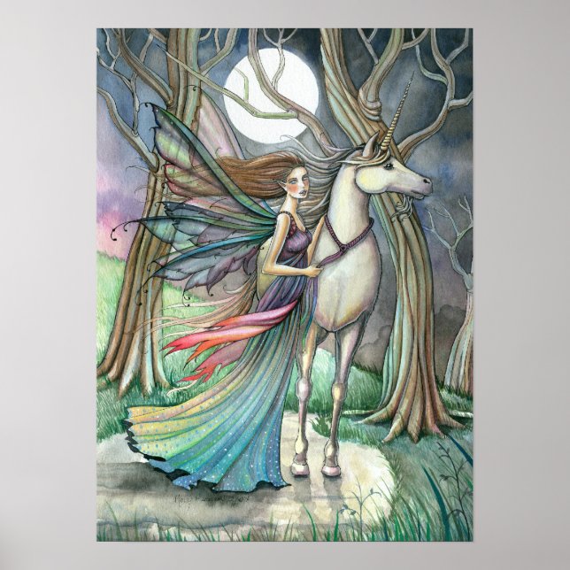 Fairy Unicorn Poster Print by Molly Harrison (Front)
