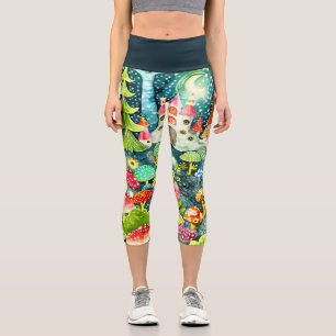 Fairy Village  Capri Leggings