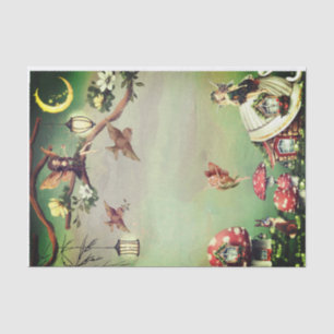 Fairy Village Decoupage Tissue Paper