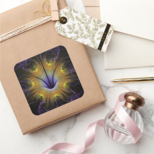Fairy visionary flower square sticker