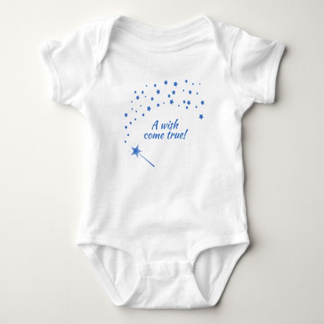 Fairy Wand & Stars, A Wish Come True Baby Bodysuit (Front)