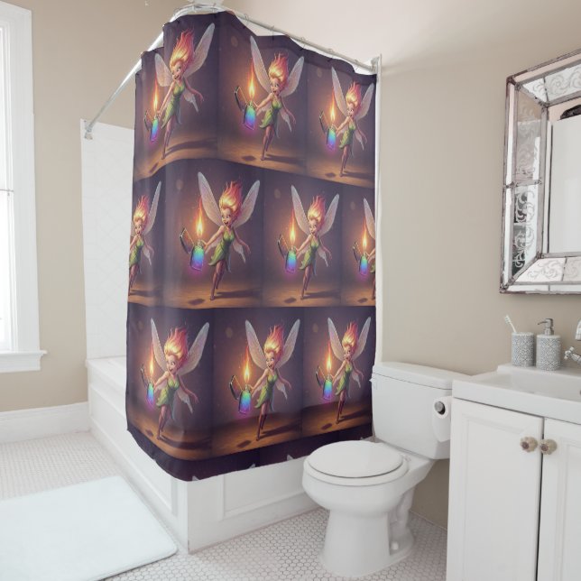 Fairy Warmth Bridal  Shower Curtain (In Situ)