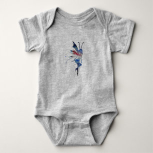Fairy Watercolor Art Baby Jersey Bodysuit, White Bodysuit