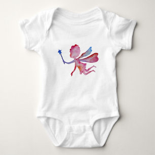 Fairy Watercolor Drawing Jersey Bodysuit