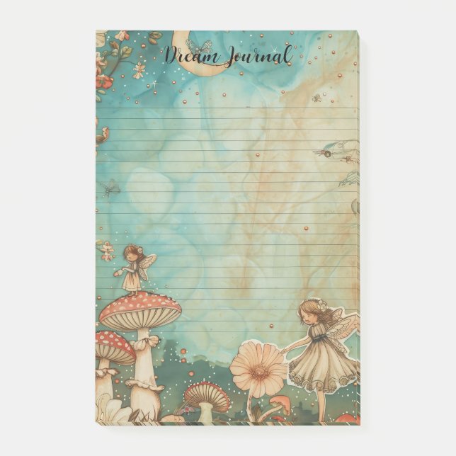 Fairy Whimsical Celestial Aesthetic Mushroom 2 Post-it Notes (Front)