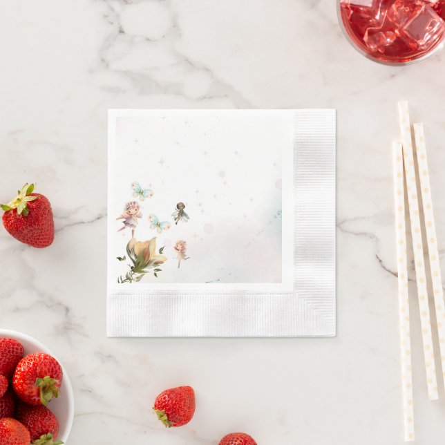 Fairy whimsical garden paper napkins  (Insitu)