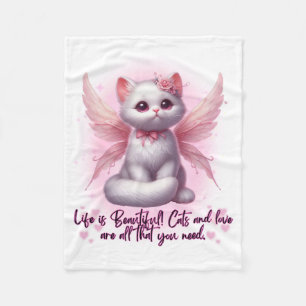 Fairy Whiskers of Love Fleece Blanket