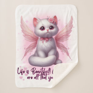 Fairy Whiskers of Love Sherpa Blanket