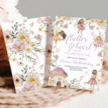Fairy wildflower birthday invitation<br><div class="desc">Watercolor Fairy and Wildflower birthday invitation.</div>