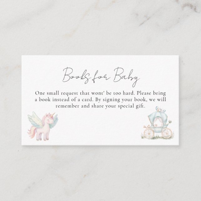 Fairy Wildflower Enchanted Whimsical Baby Shower  Enclosure Card (Front)