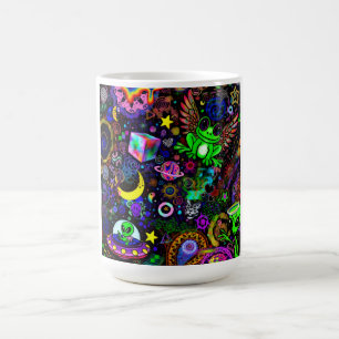 Fairy Wing Frog Sticker Cute Trippy Neon Frog Ar Coffee Mug