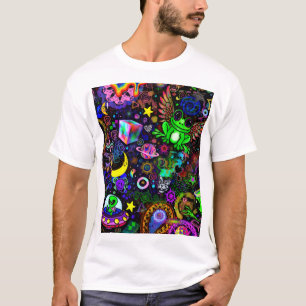 Fairy Wing Frog Sticker Cute Trippy Neon Frog Ar T-Shirt