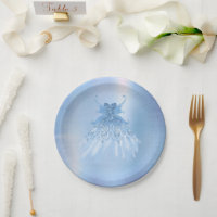Fairy Wing Ice Gown | Frost Blue Iridescent Sheen