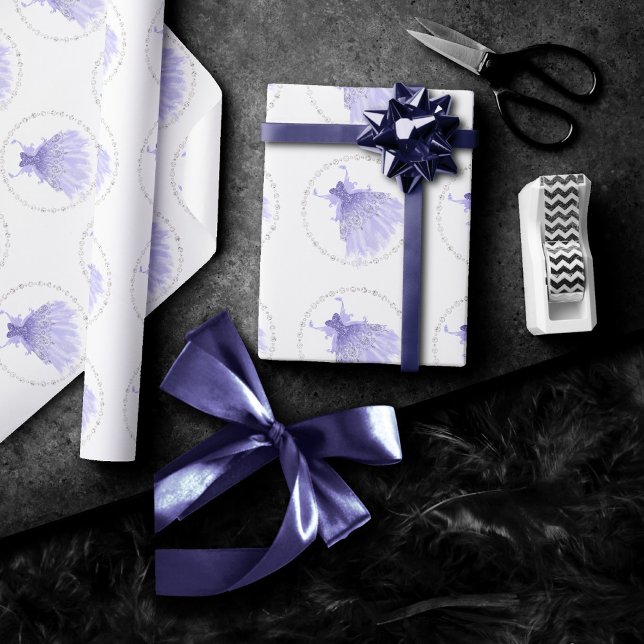 Fairy Wing Lavender Gown | Purple Iridescent Sheen Wrapping Paper (Creator Uploaded)