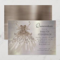 Fairy Wing Taupe Gown | Champagne Elegant Sheen