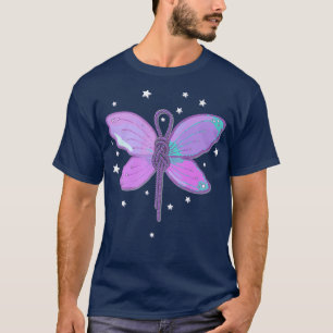 Fairy Wings Purple Rope Knot Cute Climbing Fey Mou T-Shirt