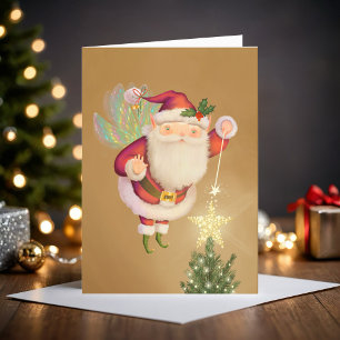 Fairy Wings Santa Card
