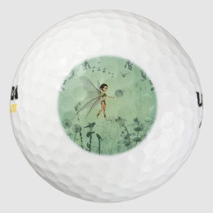 Fairy with dandelion golf balls