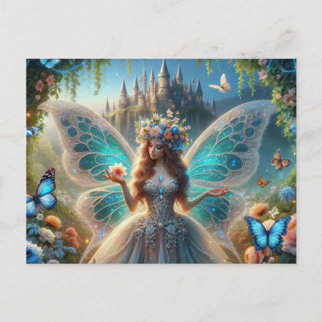 Fairy with flower postcard (Front)