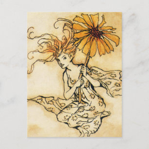 Fairy with Flower Postcard