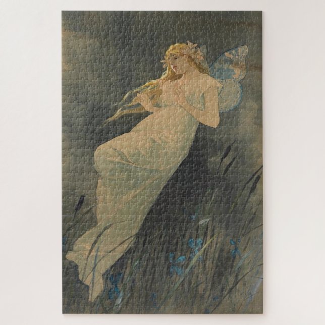 Fairy With Iris Bleeding by Alphonse Mucha Jigsaw Puzzle (Vertical)