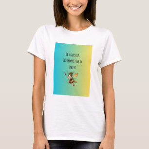Fairy with Leaf Wings Holding Paintbrush and Inspi T-Shirt