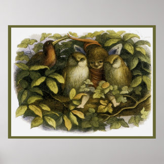 "Fairy with Owls" by Doyle - Print