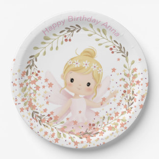 Fairy with pretty reef and fairy dust paper plate