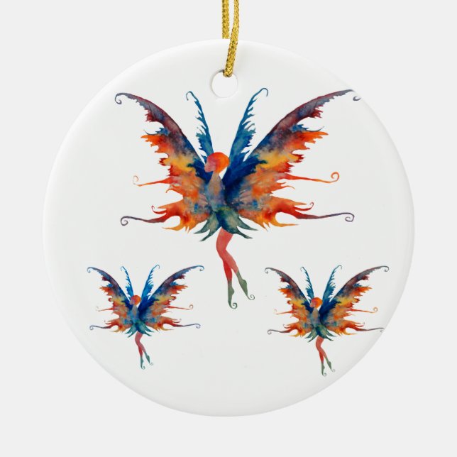 Fairy with wings Ceramic Decoration (Front)