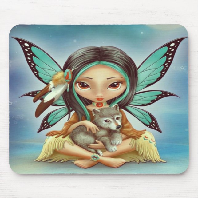 Fairy Wolf Mouse Pad (Front)