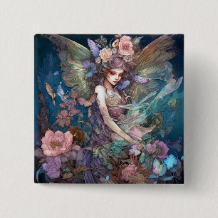 Fairy Woman Fantasy Art 15 Cm Square Badge