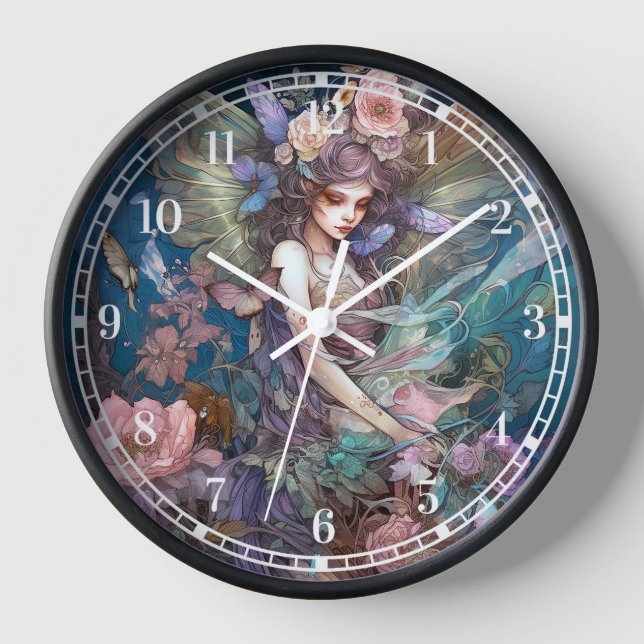Fairy Woman Fantasy Art Clock (Front)