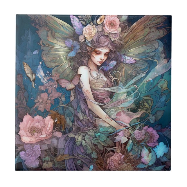 Fairy Woman Fantasy Art Tile (Front)