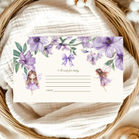 Fairy Woodland Girl Baby Shower Note for Baby