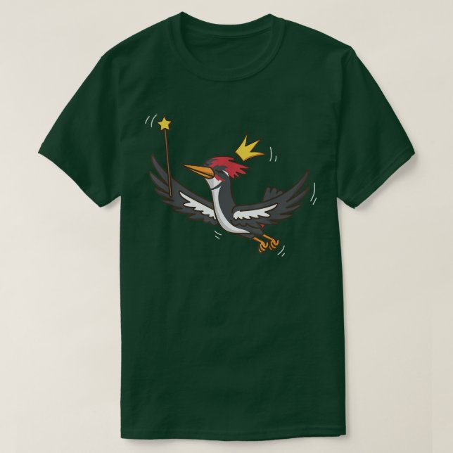 Fairy Woodpecker Wildlife Mystical Bird Fairy Love T-Shirt (Design Front)