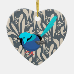 Fairy Wren Ceramic Tree Decoration