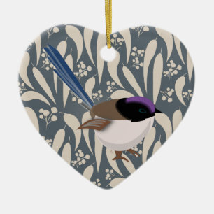 Fairy Wren Ceramic Tree Decoration