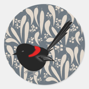 Fairy Wren Classic Round Sticker