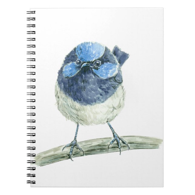 Fairy wren spiral notebook (Front)
