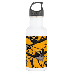 Fairy wrens in yellow 532 ml water bottle