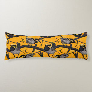Fairy wrens in yellow body cushion