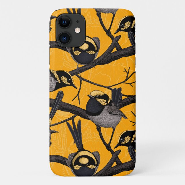 Fairy wrens in yellow Case-Mate iPhone case (Back)