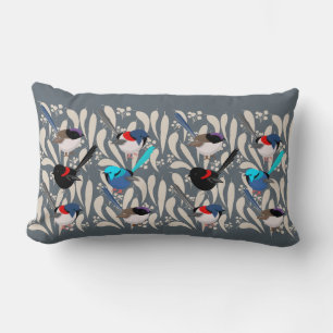Fairy Wrens Lumbar Cushion