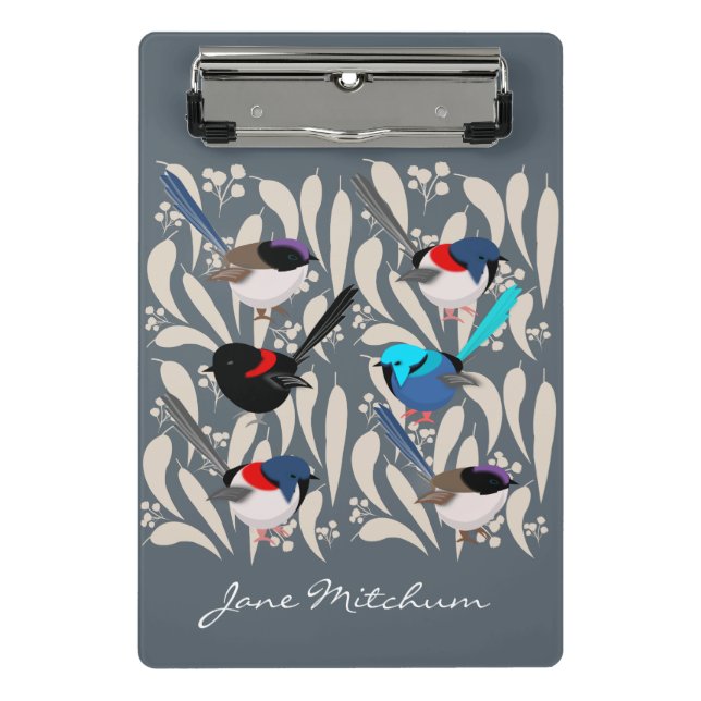 Fairy Wrens Mini Clipboard (Front)