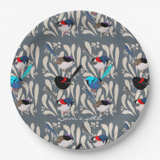 Fairy Wrens Paper Plate